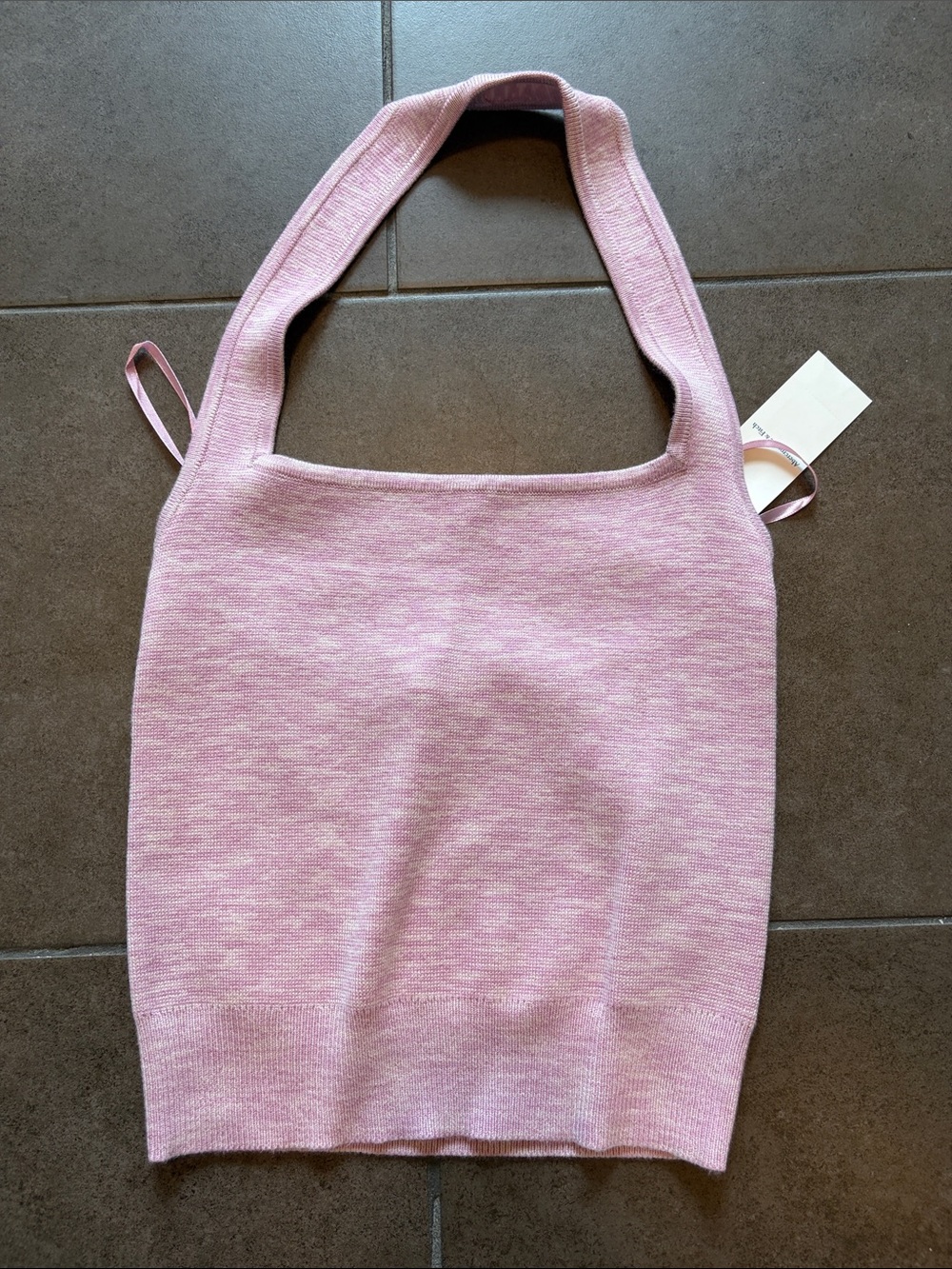 Abercrombie & Fitch Light Pink Knit Tank Top